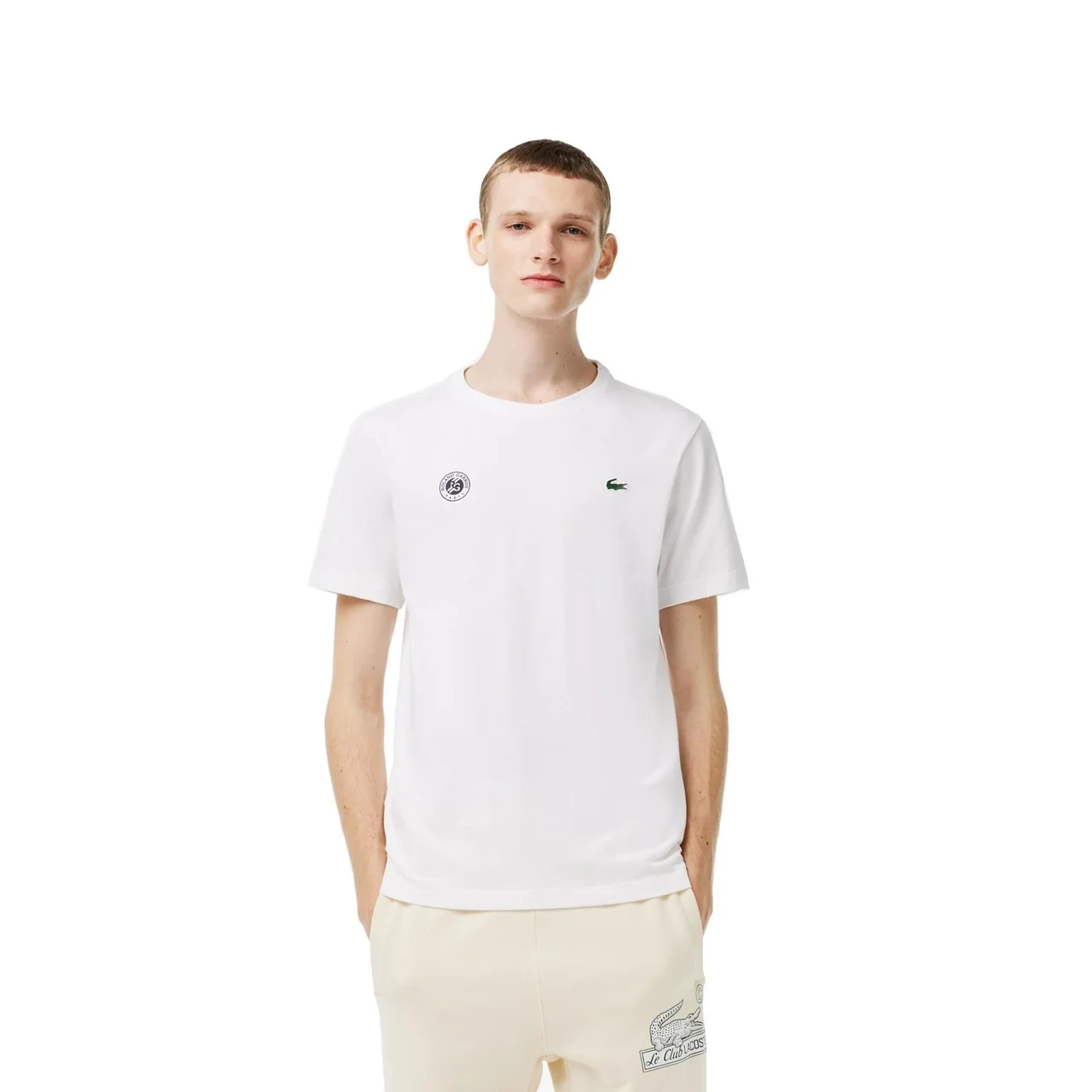 Lacoste Roland Garros Edition Performance Ultra-Dry Jersey T-Shirt White